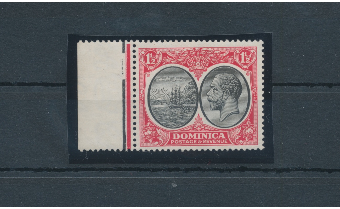 1923 DOMINICA - Stanley Gibbons n. 74 - 1 ½ black and scarlet - MNH**