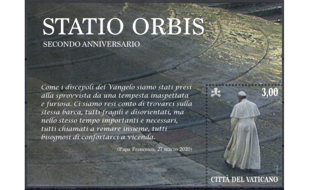 2022 Vaticano - Foglietto Statio Orbis - 1 valore - MNH**
