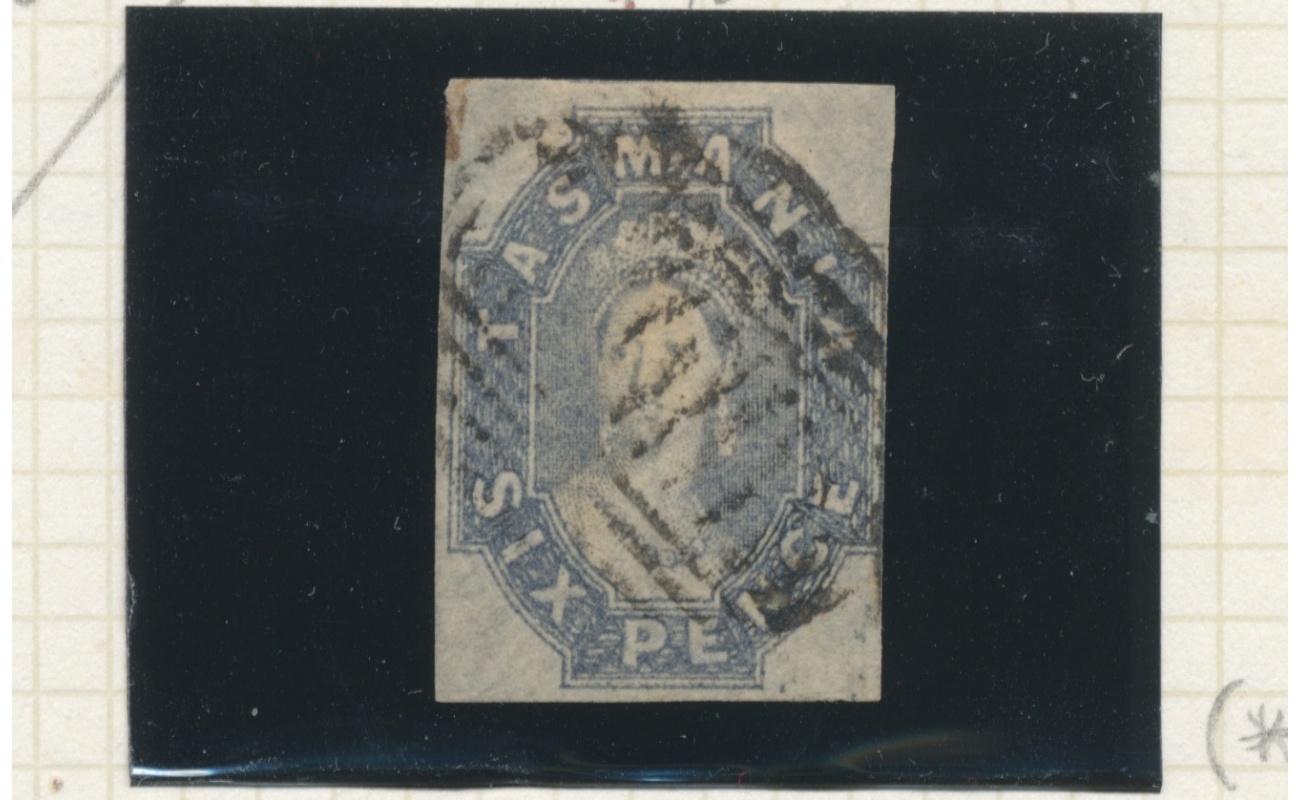 1863 TASMANIA - Stanley Gibbons n. 46  6d. grey-violet USATO