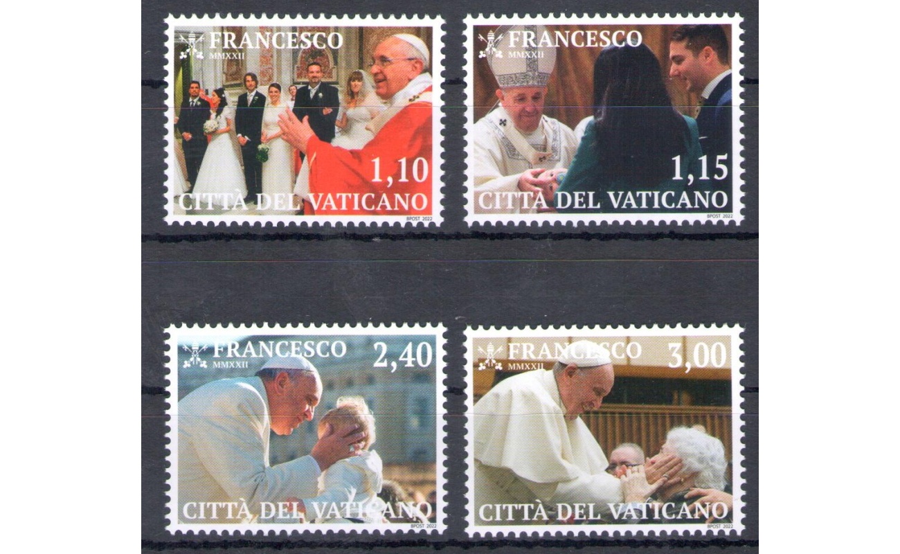 2022 Vaticano - Pontificato Papa Francesco - 4 valori - MNH**