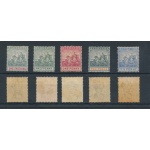 1882- 03 BARBADOS, Stanley Gibbons n. 105/114 ,  10 valori , no 115 - MH*