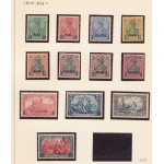 1900-03 Levante - Colonie Tedesche - Yvert n. 11/22 - Soprastampa in para e piastre su Francobolli del Deutshes Reich- MH*