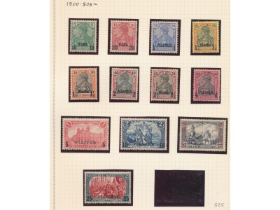 1900-03 Levante - Colonie Tedesche - Yvert n. 11/22 - Soprastampa in para e piastre su Francobolli del Deutshes Reich- MH*