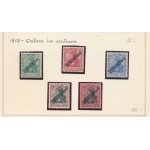 1908 Levante - Colonie Tedesche - Yvert n. 52/56 - Valore in Centimes - MH* - Firma G. Oliva