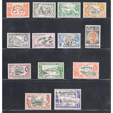 1953-58 Nigeria - Stanley Gibbons n. 69/80 - Serie di 13 valori  - MNH** - Superb Quality