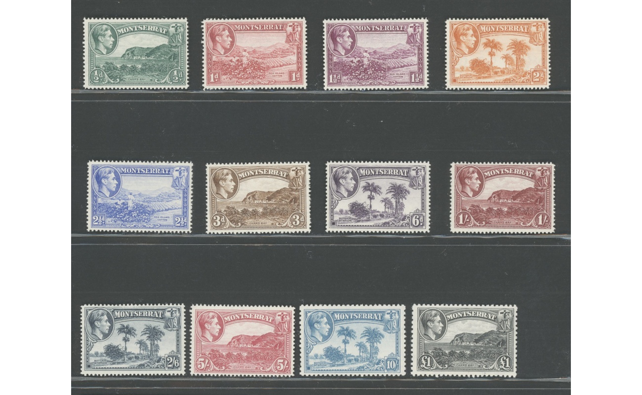 1938-48 Montserrat, Stanley Gibbons n. 101-12 -  serie di 12 valori - MNH**