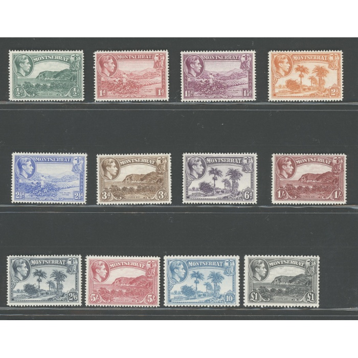 1938-48 Montserrat, Stanley Gibbons n. 101-12 -  serie di 12 valori - MNH**