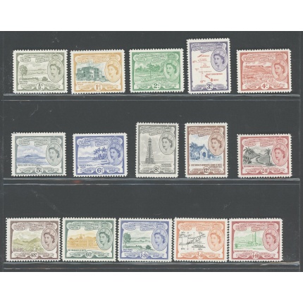 1954 St. Christopher Nevis Anguilla , Stanley Gibbons n. 106a/118 -  serie di 15 valori - MNH**