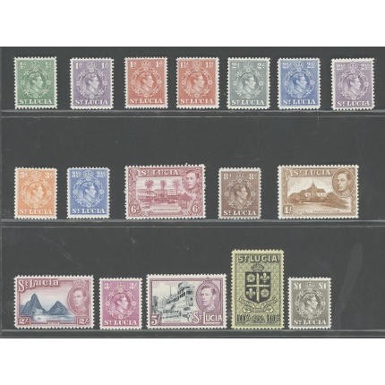 1938 -48 St. Lucia - Stanley Gibbons n. 128a/141 - 13 valori - MNH**