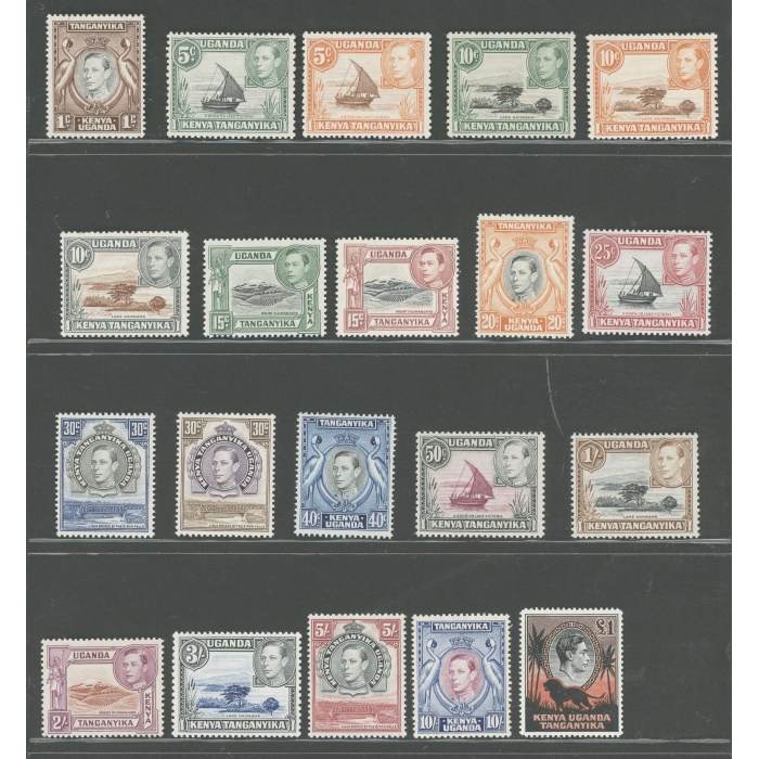 1938-54 Kenya Uganda Tanganyika - Stanley Gibbons n. 131-150 - Serie di 20 valori - MNH**