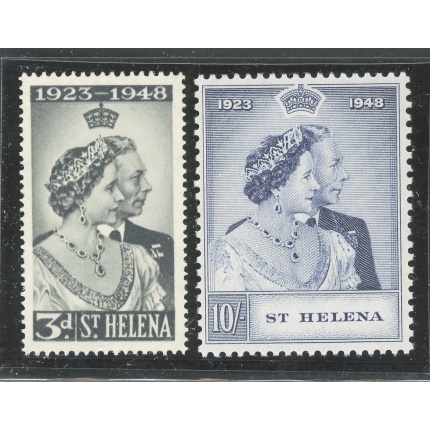 1948 St. Helena , Stanley Gibbons n. 143-44 - Royal Silver Wedding - MNH**