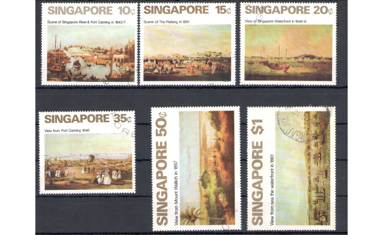 1971 Singapore - Catalogo Yvert n. 143/48 - Singapore nel 19 Secolo - Usato