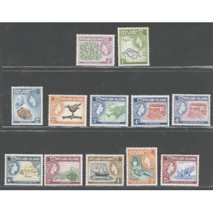 1957 Pitcairn Islands, Stanley Gibbons n. 18-28 - serie di 12 valori - MNH**