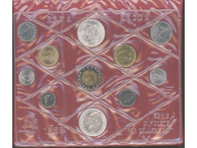 1992 Italia - Repubblica , Monetazione divisionale Annata completa in confezione originale della Zecca, FDC (Copia)