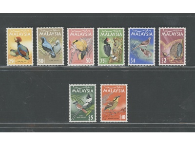 1965 Malaysia , Stanley Gibbons n. 20/27 - Uccelli - MNH**
