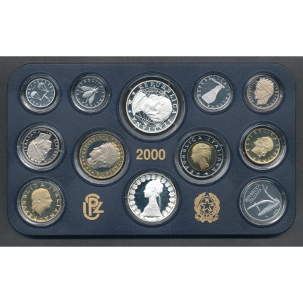 2000 Italia - Repubblica - Monetazione divisionale Annata completa FS
