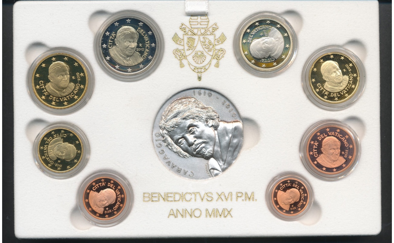 2010 Vaticano , Annata completa , Monete in Confezione Originale, FS Proof