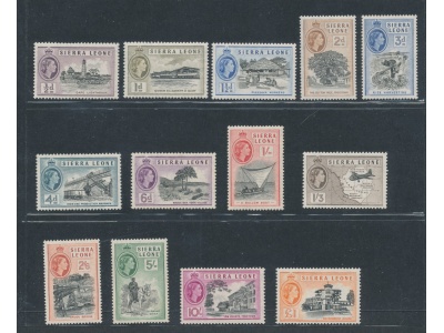 1956 Sierra Leone - Stanley Gibbons n. 210/22 - Elisabetta II e Vedute - 13 valori - MNH**