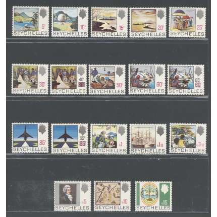 1969-75 SEYCHELLES - Serie di 18 valori - Stanley Gibbons n. 262/279 - MNH**