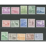1950 MAURITIUS, Stanley Gibbons n. 276/290 serie di 15 valori - MH*
