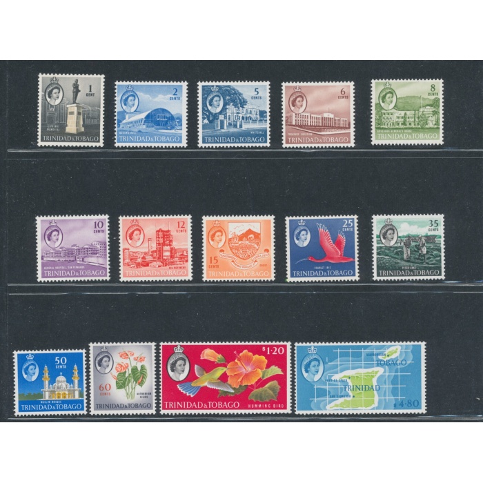 1960-67  Trinidad and Tobago - Stanley Gibbons 284/97 - Serie di 14 valori - MNH**  - No n. 291a