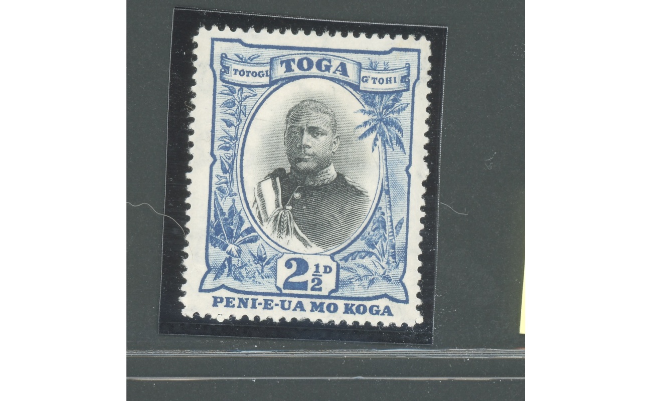 1897 TONGA -  Stanley Gibbons n. 43 - 2 1/2 d. black and blue - MNH**