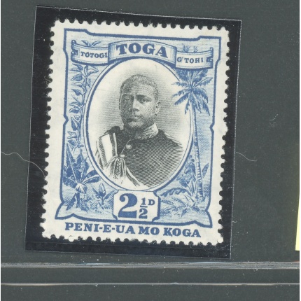 1897 TONGA -  Stanley Gibbons n. 43 - 2 1/2 d. black and blue - MNH**