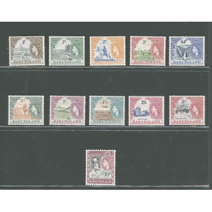 1954 Basutoland - Stanley Gibbons n. 43-53 - Serie di 11 valori - MNH**