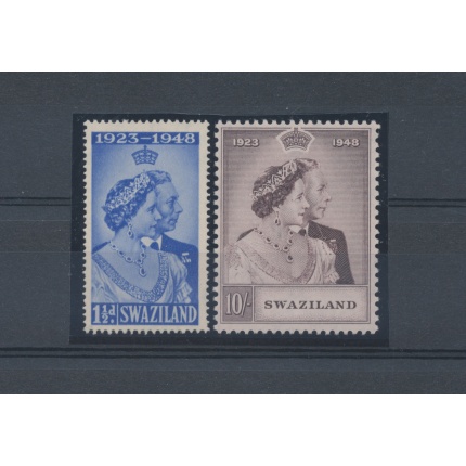 1948 SWAZILAND -  Stanley Gibbons n. 46/47 - Royal Wedding - 2 valori - MNH**