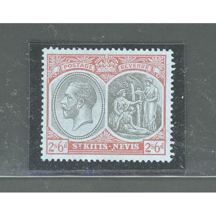1921-29 ST. KITTS NEVIS , Stanley Gibbons n. 47b - 2s.6d. black and red - MNH**