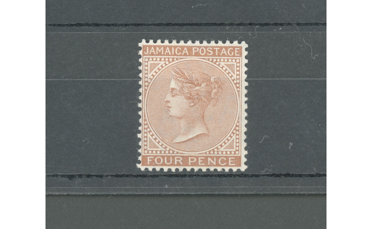 1905-11 JAMAICA -  Regina Vittoria - Stanley Gibbons n. 48 - 4d. red brown - watermark Crown CA - MNH**