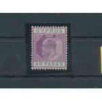 1902-04  Cipro , Stanley Gibbons n. 51 - 30 Piastre violet and green - MH*