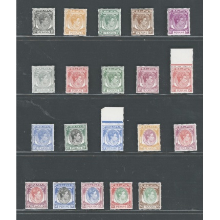 1950 Malaysian States , PENANG - Stanley Gibbons n. 3/22 , serie di 20 valori - MNH**
