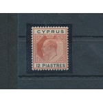 1904-10 Cipro , Stanley Gibbons n. 69 - 12 Piastre chestnut and black - MH*