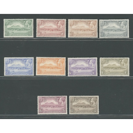 1932 Montserrat, Stanley Gibbons n. 84-93 - 300 Anniversary of Settlement - serie di 10 valori - MH*