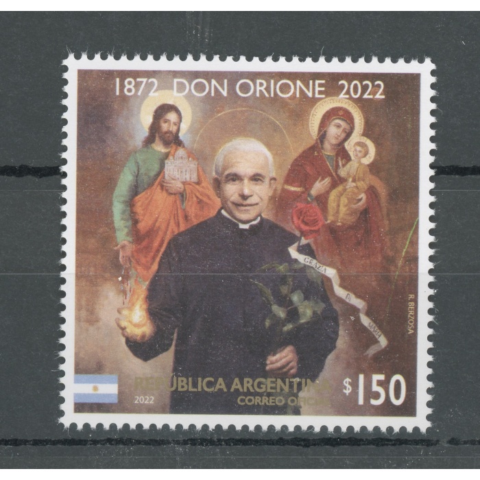 2022 Italia - Vaticano - Smom - Argentina, 150 Anniversario Nascita San Luigi Orione - 4 valori - Emissione Congiunta - MNH**