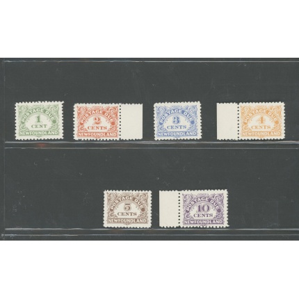 1939-49  Newfoundland - Stanley Gibbons n. D1/D6 - Postage Due Stamps - 6 valori - MNH**