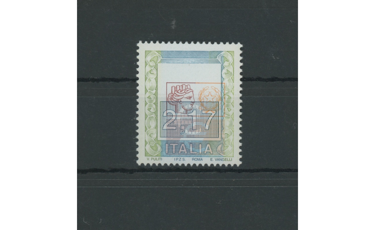2002 Italia - Repubblica , € 2,17 Alto Valore Policromo , Turrita e Stemma caduti in basso ,  n. 2623Da - MNH**