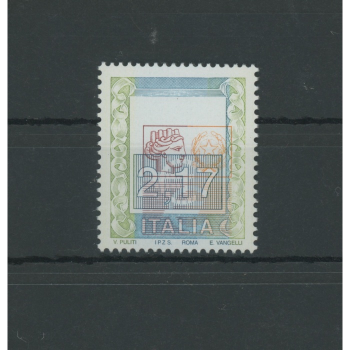 2002 Italia - Repubblica , € 2,17 Alto Valore Policromo , Turrita e Stemma caduti in basso ,  n. 2623Da - MNH**