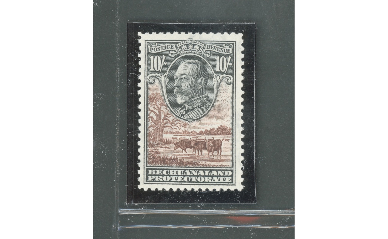 1932 Bechuanaland Protectorate , Stanley Gibbons n. 110 ,  10 Scellini black and brown - MNH**