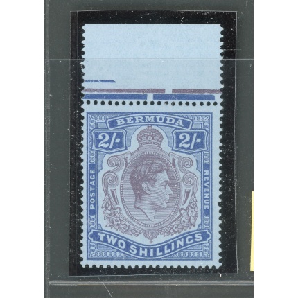 1938-53 BERMUDA, Stanley Gibbons n. 116 , GEORGE VI Portrait , 2s. deep purple ultramarine/grey blue - dentellato 13 3/4 - MNH**