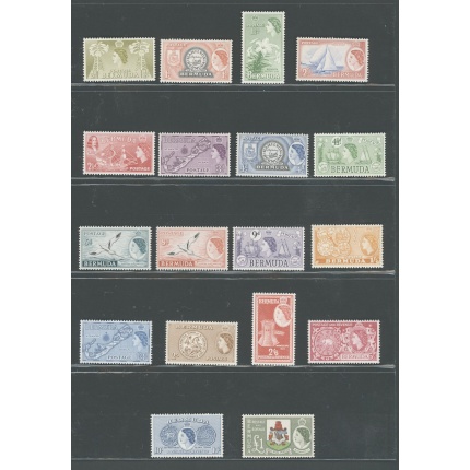 1953-62 BERMUDA - 18 valori - Coronation - Stanley Gibbons n. 135-150 - MNH**