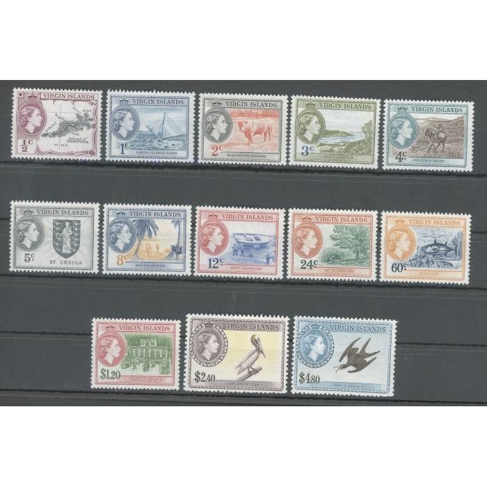 1956-62 BRITISH VIRGIN ISLANDS - SG n. 149/161 - 13 valori - MNH**