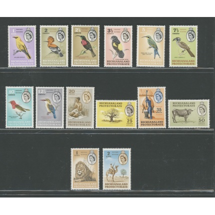 1961 Bechuanaland Protectorate , Stanley Gibbons n. 168-81 , Animali , 14 valori , Serie completa - MNH**