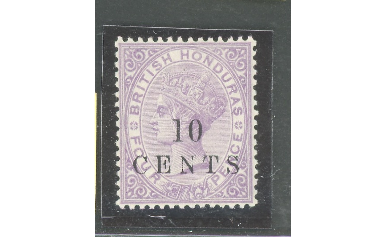 1888 BRITISH HONDURAS, Stanley Gibbons n. 28 - 10 cent on 4d. mauve - MLH*