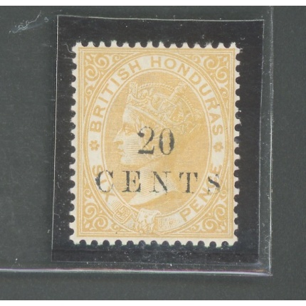 1888 BRITISH HONDURAS, Stanley Gibbons n. 29 - 20 cent on 6d. Yellow - MLH*