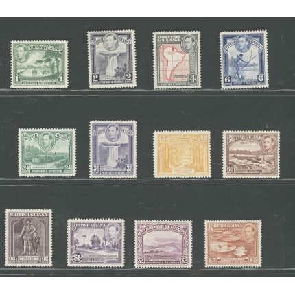 1938-52 BRITISH GUIANA - Stanley Gibbons n. 308-19 , 12 valori  - MNH**