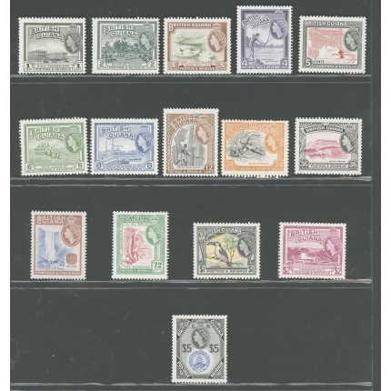 1954-63 BRITISH GUIANA - Stanley Gibbons n. 331-45 , 15 valori  - MNH**