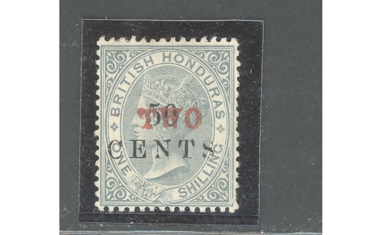 1888 BRITISH HONDURAS, Stanley Gibbons n. 35 - TWO on 50 cent on 1 s. grey - MH*