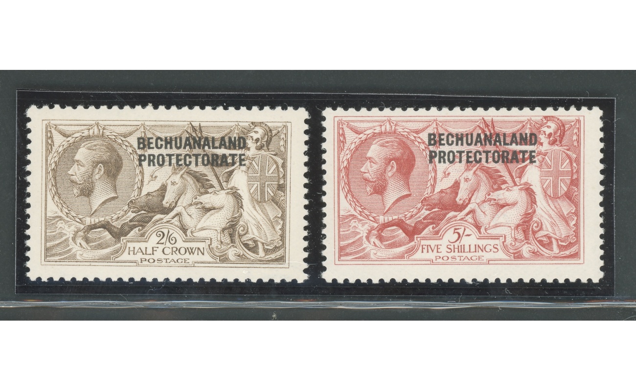 1913-24 Bechuanaland Protectorate , Stanley Gibbons n. 83-84 ,  Giorgio V - Waterloo printings - MNH**